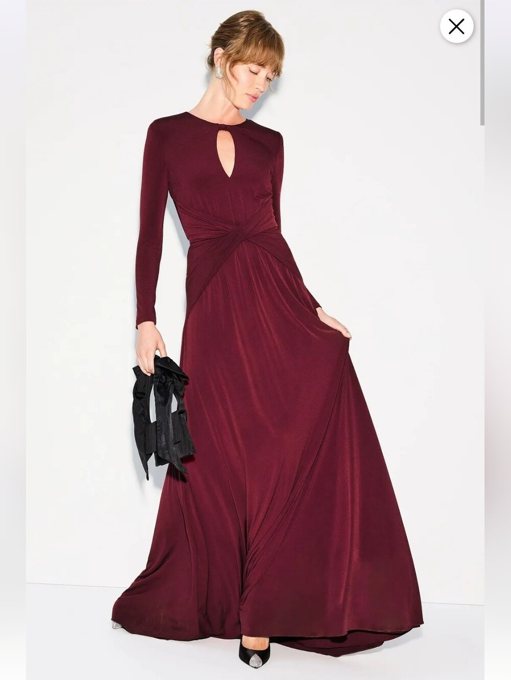 NISSA LONG SLEEVE EVENING GOWN SIZE 10 MSRP $599